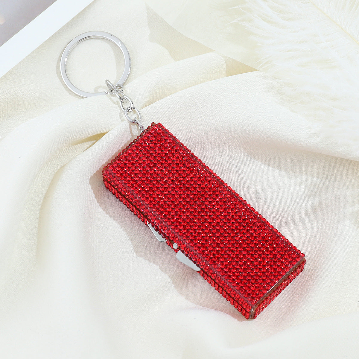 Wholesale Diamond Small Medicine Box Aluminum Alloy Storage Box Keychain